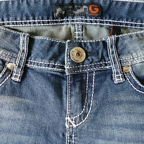 🍁 SALE 🧡 G by Guess Blue Med Wash Low Rise Jeans Sz 26 - Picture 7 of 7